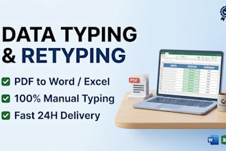 do fast data typing and retyping from PDF or images