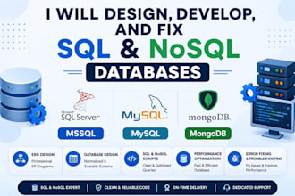 design sql and nosql database and write optimized queries