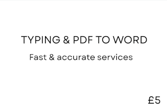 do accurate typing from PDF, image or handwritten notes