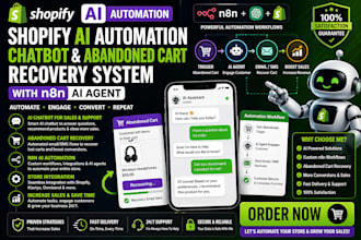 create shopify ai automation chatbot abandoned cart recovery system n8n ai agent
