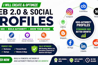 create social media profiles for branding and SEO optimization
