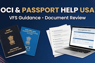 assist with oci card, surrender certificate and passport renewal in USA
