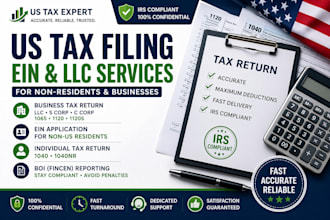 prepare and file your us business tax return llc, c corp and s corp