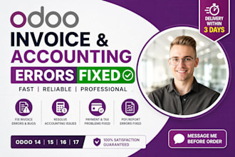 fix odoo invoice errors, bugs and accounting issues payment, tax fixes