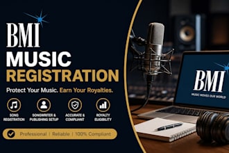 register your music on bmi and manage songwriter publishing setup