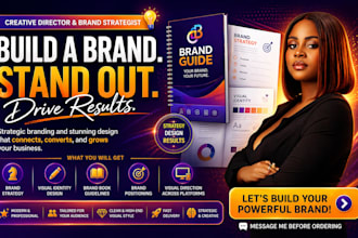 create brand strategy and visual identity with brand guidelines