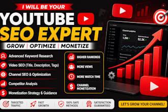 be youtube video SEO expert, channel monetization algorithm or manager