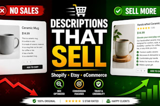 write high converting product descriptions for shopify and etsy