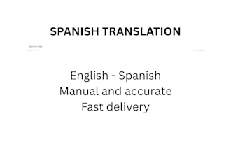 translate english to spanish mannually and accurately
