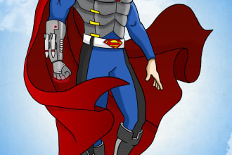 create superhero cartoon character for you