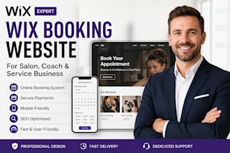 create wix booking website for salon, coach and service business