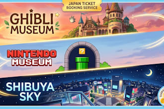 book ghibli museum, nintendo museum and shibuya sky tickets in japan