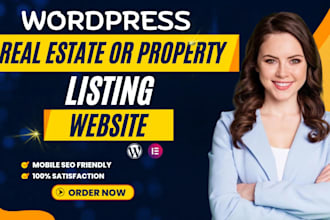 design a real estate wordpress website with property listings