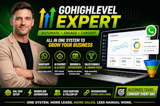setup gohighlevel whatsapp automation, chatbot, ghl booking, follow up system