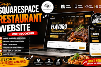 design squarespace restaurant website with booking