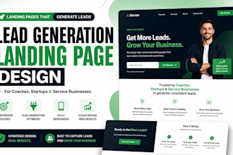 design a lead generation landing page for coaches and startups