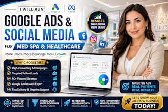 run google ads and social media marketing for med spa clinic healthcare business