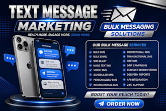 send bulk SMS marketing campaign, text message, bulk email blast, SMS marketing