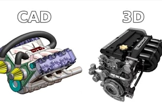 provide 3d cad design, 3d printing models, stl, dxf files and industrial design