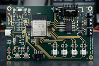 design pcb hardware esp32 led motor control and power electronics system