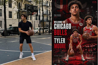 create a sports signing poster with your favorite club