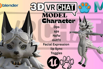 make custom furry avatar vrc furry vrchat avatar vrc avatar vr character fursona