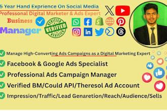 setup ads manager and campings bm verified for meta facebook