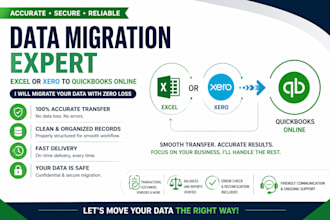 migrate data from excel or xero to quickbooks online without errors