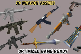 unique 3d game weapon swords guns shotgun fps rpg sci fi stylized weapons unity