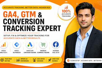 setup ga4, google ads conversion tracking, enhanced ecommerce and GTM track