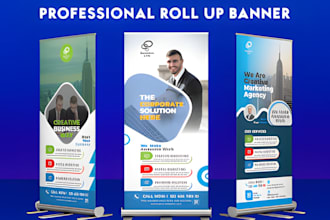 design retractable roll up pull up banner billboard signage backdrop event show