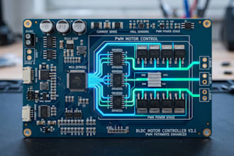 design and simulate pwm motor control pcb with power supply optimization