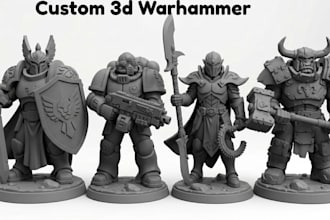 sculpt 3d miniatures tabletop figurines 3d models, dnd warhammer for 3d printing