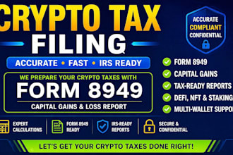 prepare your US crypto tax filling with form 8949 and capital gains report