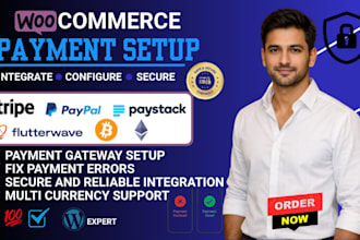 setup paypal, stripe, paystack, flutterwave cryptocurrency for woocommerce store