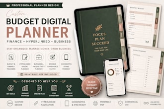 design budget digital planner for your business