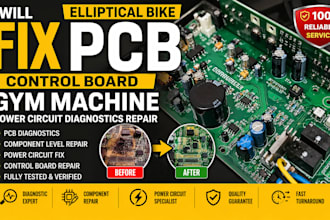 fix elliptical bike pcb control board gym machine power circuit diagnostic fault