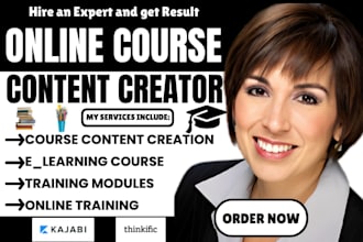 create a complete elearning course with video modules and training content
