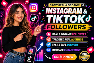 grow and promote your instagram and tik tok account followers organically