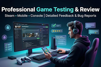 professionally test and review your steam or mobile game