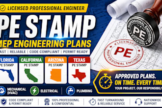 florida pe stamp california stamp arizona stamp engineer plan mep texas