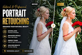 professional retouch wedding photos in lightroom and photoshop