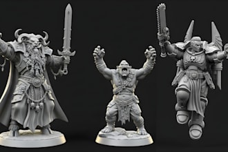 sculpt 3d tabletop miniature dnd warhammer figurine creation stl file printing