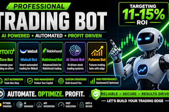 develop webull bot, stock trading bot, robinhood bot, thinkorswim bot, etoro bot