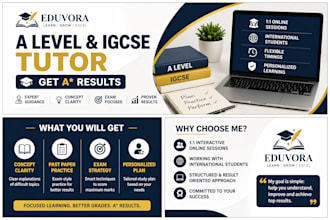 tutor you for igcse and a level and help you achieve a