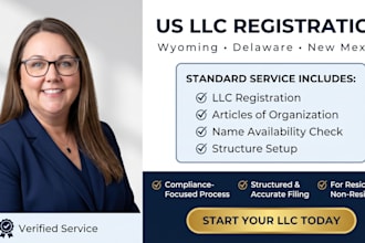 register US llc in wyoming, delaware, new mexico for resident and non residents