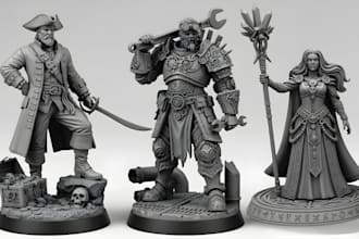 sculpt dnd 3d miniature warhammer tabletop 3d model stl figure for 3d printing