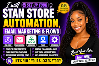 setup stan store automation, email marketing and sales funnels that convert