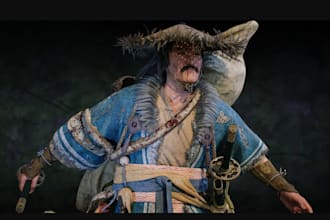 do 3d character modeling, character modeling for film, game and animation