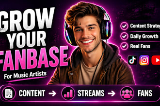 manage your music artist social media create content to grow your fanbase fast